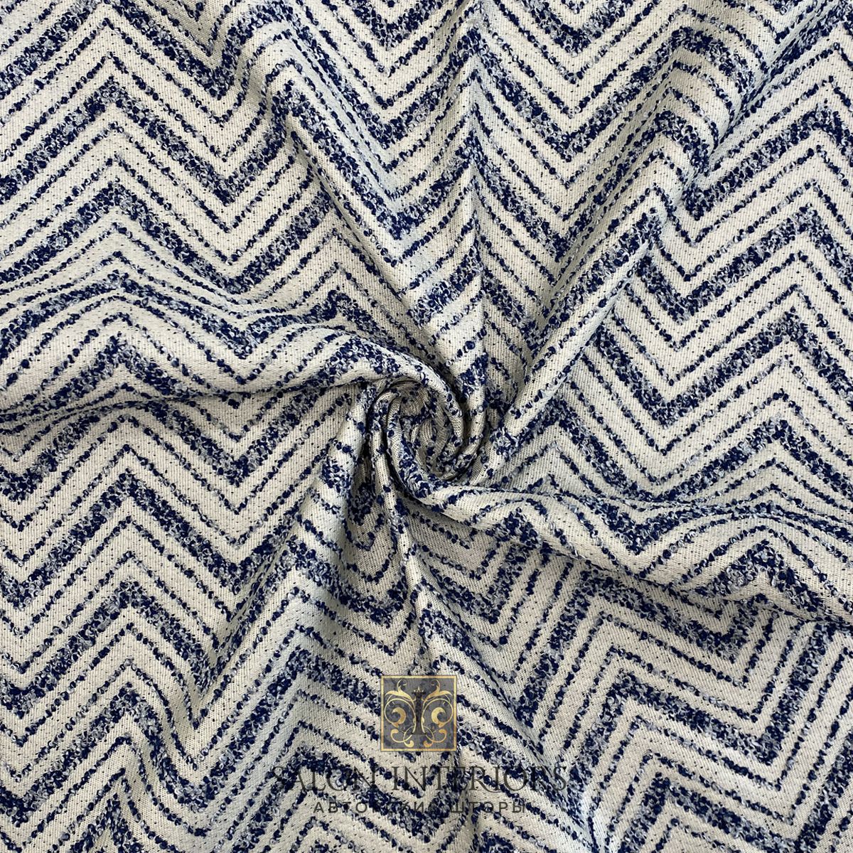 Ткань ЭСМИ зигзаг Арт TFT2071-V1604 Цвет Синий выс.300 см Германия