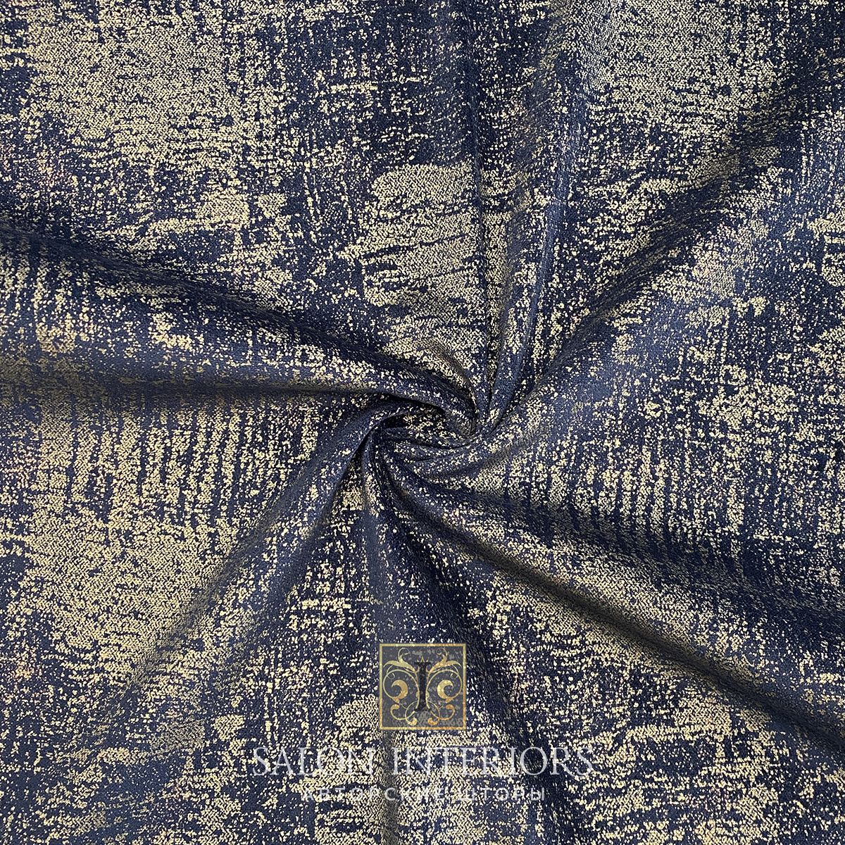 Ткань "Мрамор" Арт CONCERTO-141 Цвет Темн.синий/Золото шир.140см Германия