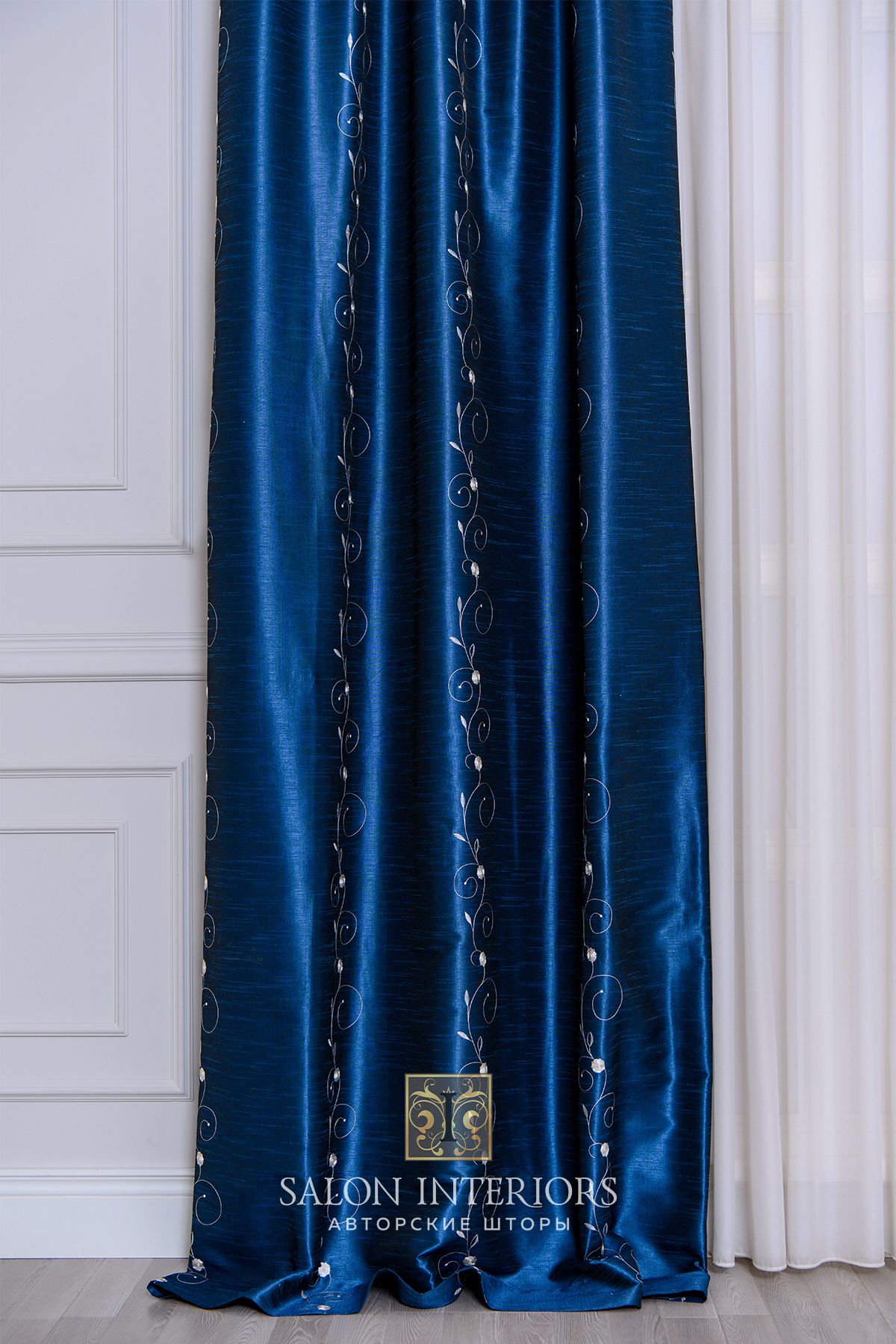 Ткань "Никосия " Арт AB101-03 Цвет Синий Ширина 140см Испания
