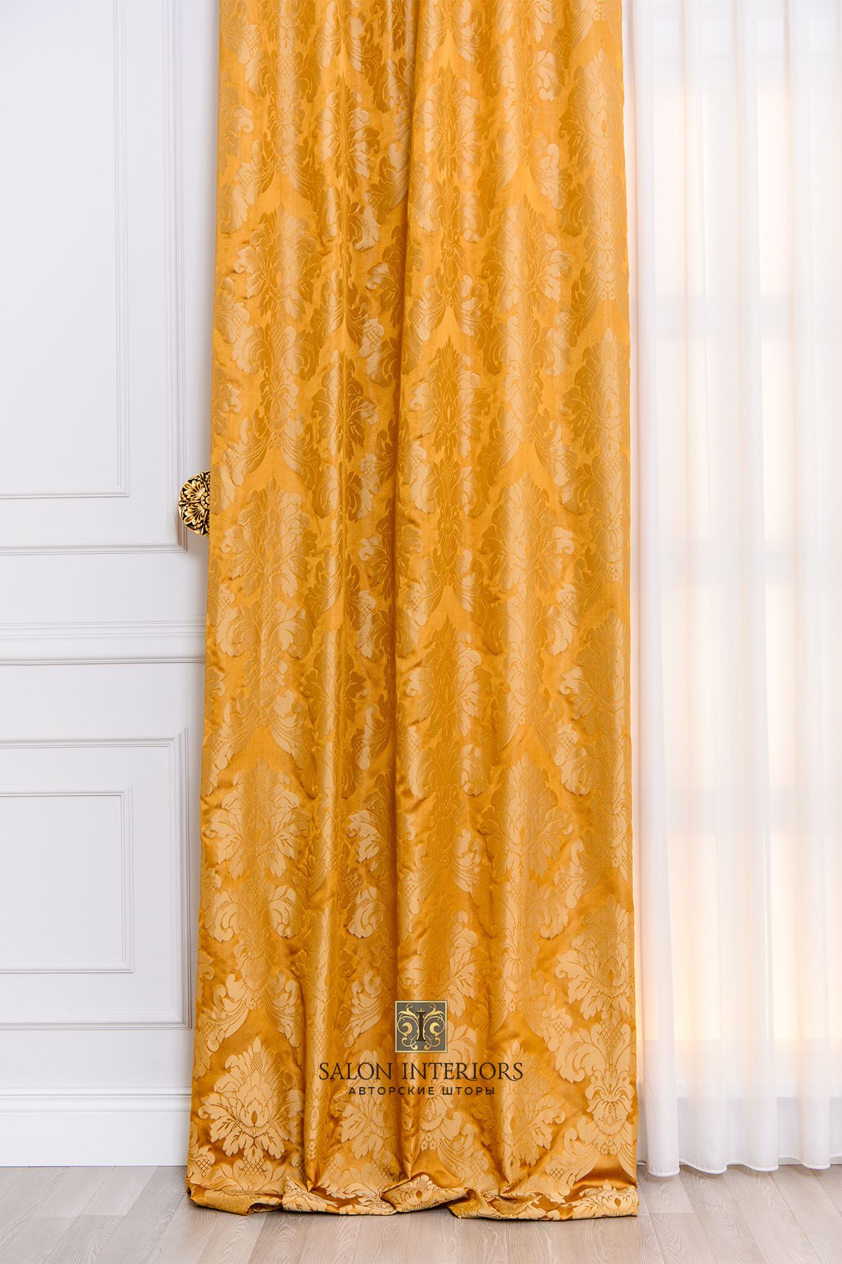 Ткань "Испания-корона" Арт S9109-6 Цвет Золото Ширина 140см Испания