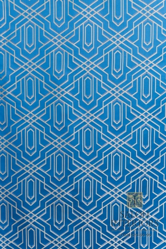 Ткань "Ардеко" Арт MDK 101 MY-010 Цвет Голубой Раппорт 32*36,5см Ширина 140см Германия
