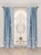 Ткань "ДВОРЕЦ В ВЕРСАЛЕ" Панно Арт 07734-2 Цвет Голубой бархат размеры 133х350см RIGHT Индия