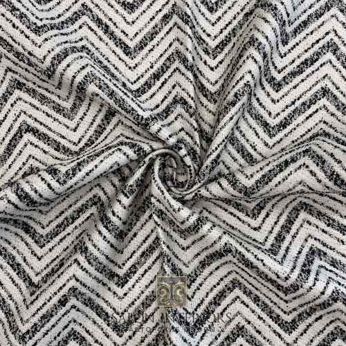Ткань ЭСМИ зигзаг Арт TFT2071-V1603 Цвет Черный выс.300 см Германия