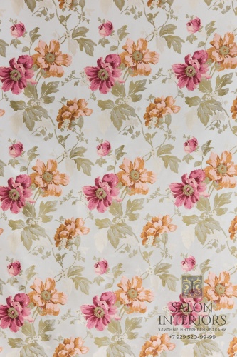 Ткань "ЭЛЬЗА" цветы B-002 Цвет Крем-роз рапп. 50см шир.140см Германия