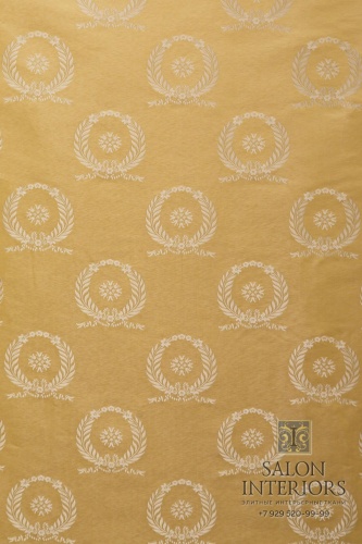 Ткань "Эмили" герб ШЕЛК Арт SA5724-32914 Цвет Золото Рапп 24*25.8см Шир.140см Италия