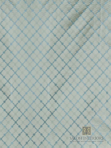 Ткань "Шанталь Альхамра" комп ШЕЛК Рапп 10.1*9см Арт S7006-38523 Цвет Серо-голубой Шир.140см Италия