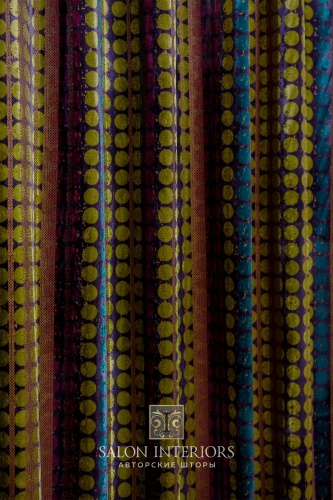 Ткань "Миссони шары " Арт 071106D-56 Цвет Фиолетовый-зел 140см Испания