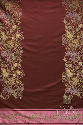 Ткань "Мануэль" Панно Арт SILK-3 Цвет Бордо  размер 140x320 Италия