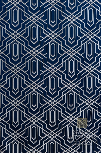 Ткань "Ардеко" Арт MDK 101 LY-011 Цвет Синий Раппорт 32*36,5см Ширина 140см Германия