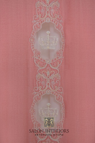 Ткань "КОРОНА" Арт 126734-2 Цвет Розовый Ширина 140см Франция
