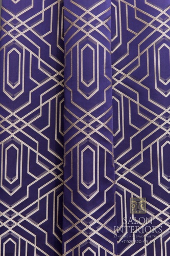Ткань "Ардеко" Арт MDK 101 EY-013 Цвет Фиолетовый Раппорт 32*36,5см Ширина 140см Германия