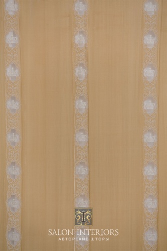 Ткань "КОРОНА" Арт 126734-1 Цвет Крем Ширина 140см Франция