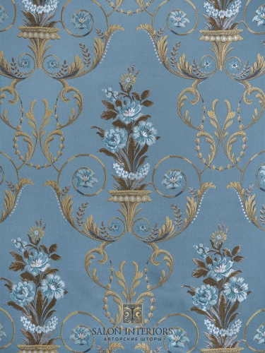 Ткань "Джанин" Арт SL14201DZ-6 Цвет Голубой Рапп 73*62см Шир.280см Испания