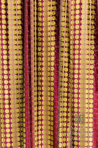 Ткань "Миссони шары " Арт 071106D-57 Цвет Малиновый-желтый 140см Испания