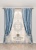 Ткань "ДВОРЕЦ В ВЕРСАЛЕ" Панно Арт 07734-2 Цвет Голубой бархат размеры 133х350см RIGHT Индия