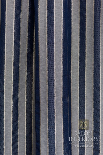 Ткань "Диксон" полоска Арт MDK 514 LY-01 Цвет Синий шир.140см Германия