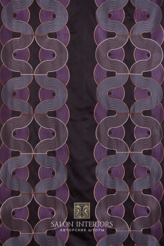 Ткань "Морган" шелк Арт 2239-2 Цвет Фиолетовый рапп 27см Ширина 140см Испания