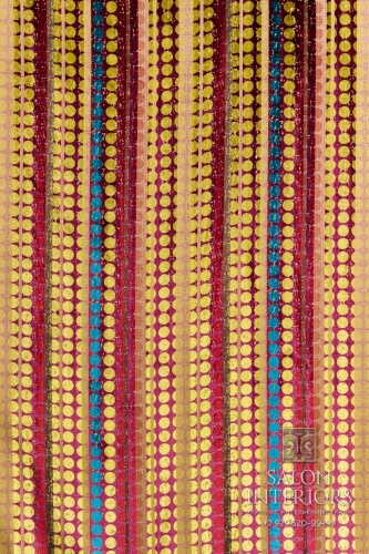 Ткань "Миссони шары " Арт 071106D-57 Цвет Малиновый-желтый 140см Испания